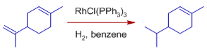 selective hydrogenation of less substituted double bond using wilkinson's catalyst