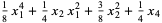 1/8x_1^4+1/4x_2x_1^2+3/8x_2^2+1/4x_4