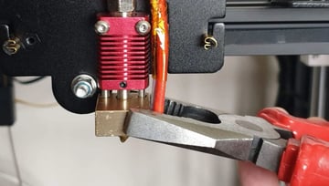 With pliers, you can hold part components, like the heater block