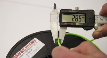 Digital calipers can also be used to measure filament diameter tolerance