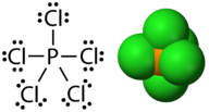 Phosphorus pentachloride has an expanded octet