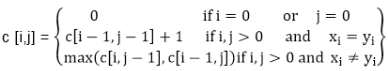 Example of Longest Common Sequence