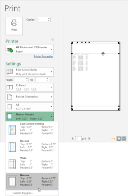 Adjust Page Margins