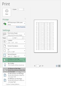 Fit Sheet on One Page