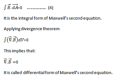 Second Maxwell's equation