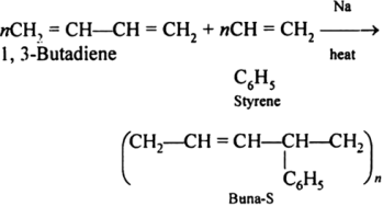 What are elastomers? Write the chemical equation to represent the ...