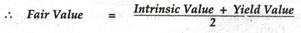 Formula of Fair Value Method