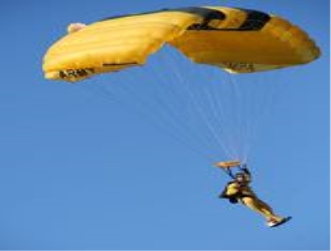 Parachutes work using fluid friction