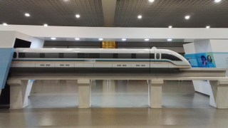 Maglev trains are magnetically elevated on tracks to reduce friction