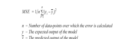 Mean Squared Error formula definition