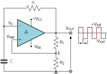 op-amp multivibrator circuit