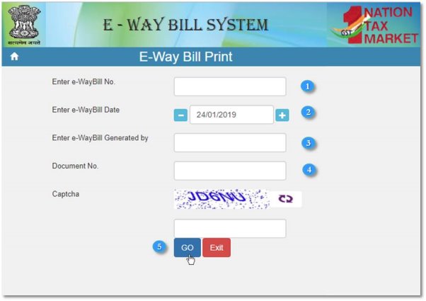 How to Print the e-Way Bill without Login? | EZTax.in GST Help Center