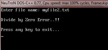 error handling in c++