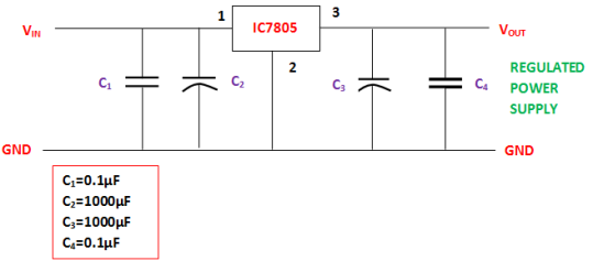 voltage regulator 7805 circuit