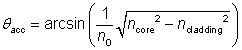 acceptance angle of fiber