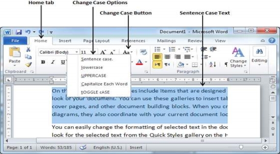 Sentence Case