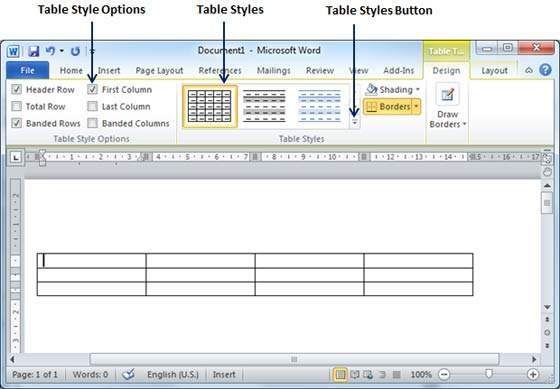 Create Table