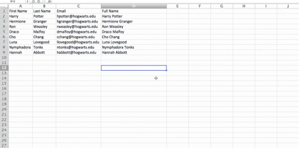 Transpose columns in Excel