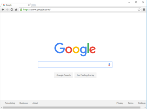 the google chrome web browser