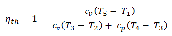 Dual cycle - thermal efficiency