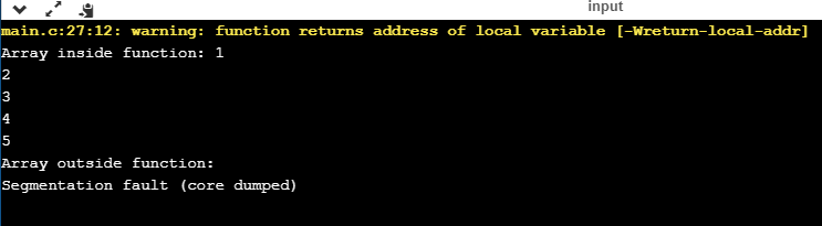 Return an Array in C