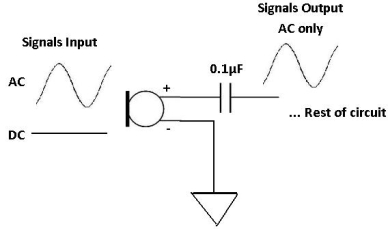 A 0.1uf ceramic capacitor