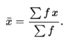 mean for grouped data