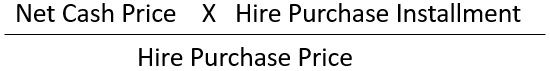 formula to calculate cash price installment