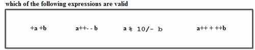 which of the following expressions are valid