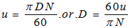 Mean Diameter of Wheel Equation