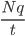 \frac{Nq}{t}